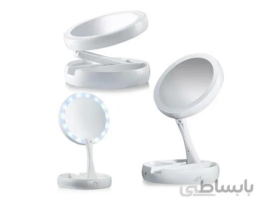 آینه آرایشی چراغ دار با قابلیت بزرگنمایی