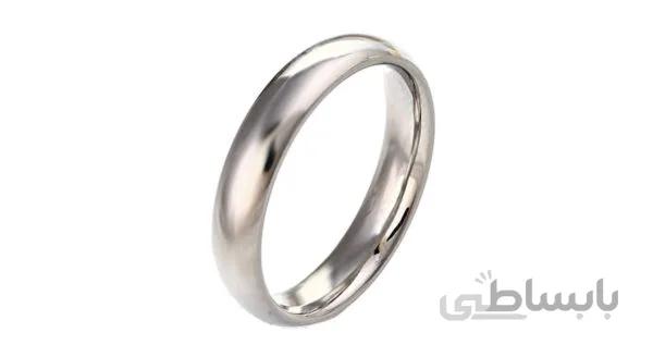 انگشتر رینگ ساده استیل نقره ای