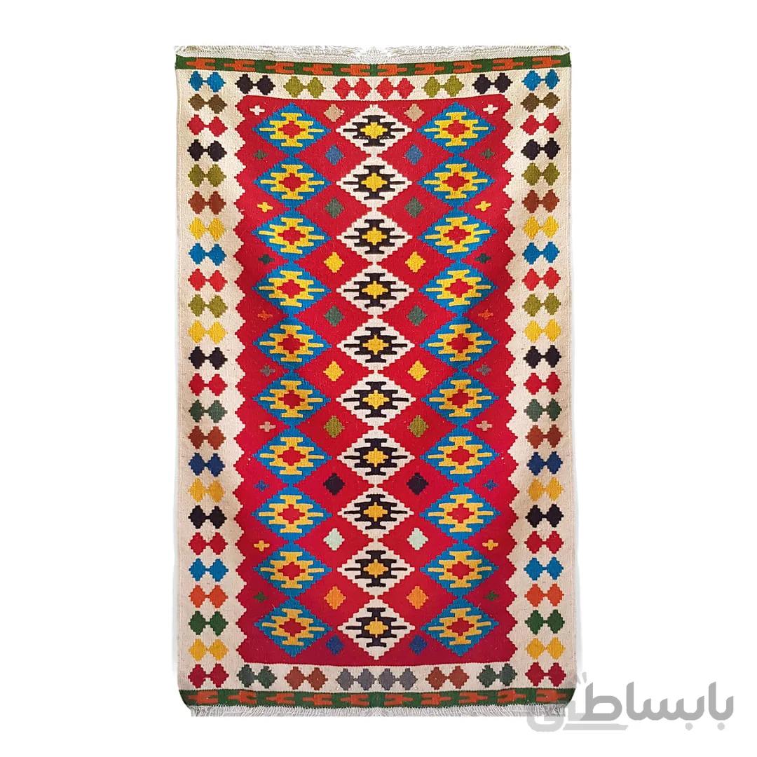 گلیم دستباف قشقایی طرح لوزی