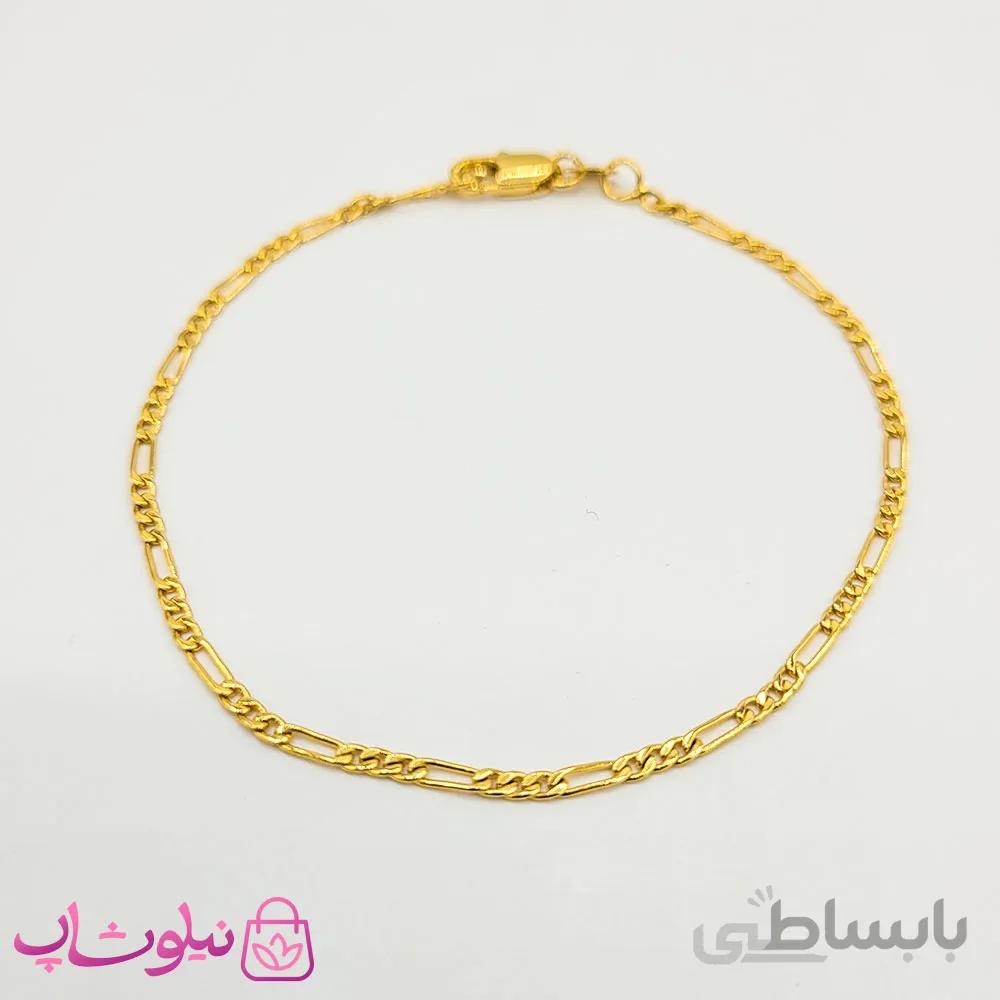 دستبند زنانه ظریف استیل طرح فیگارو کد 286