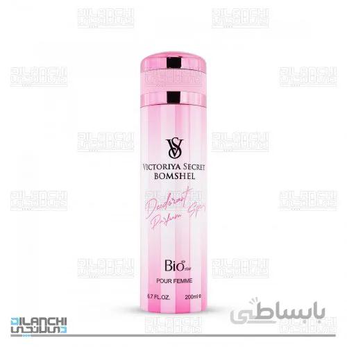 اسپری خوشبو کننده بدن بانوان بیو استار مدل VICTORIYA SECRET BOMSHEL حجم 200 میلی لیتر
