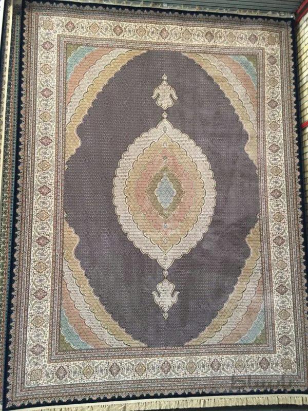 فرش 1200 شانه کاشان ماهی سرمه ای