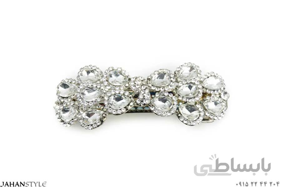 گیره پشت مو مجلسی پر نگین