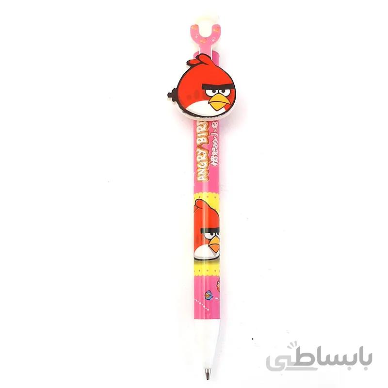 مداد نوکی فانتزی 0.5 میلی متر با گیره طرح Angry Birds