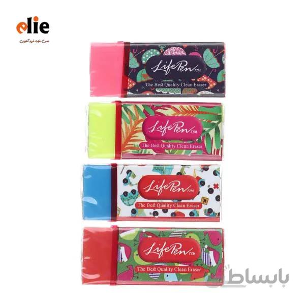 پاک کن رنگی کلیپس بسته 4 عددی