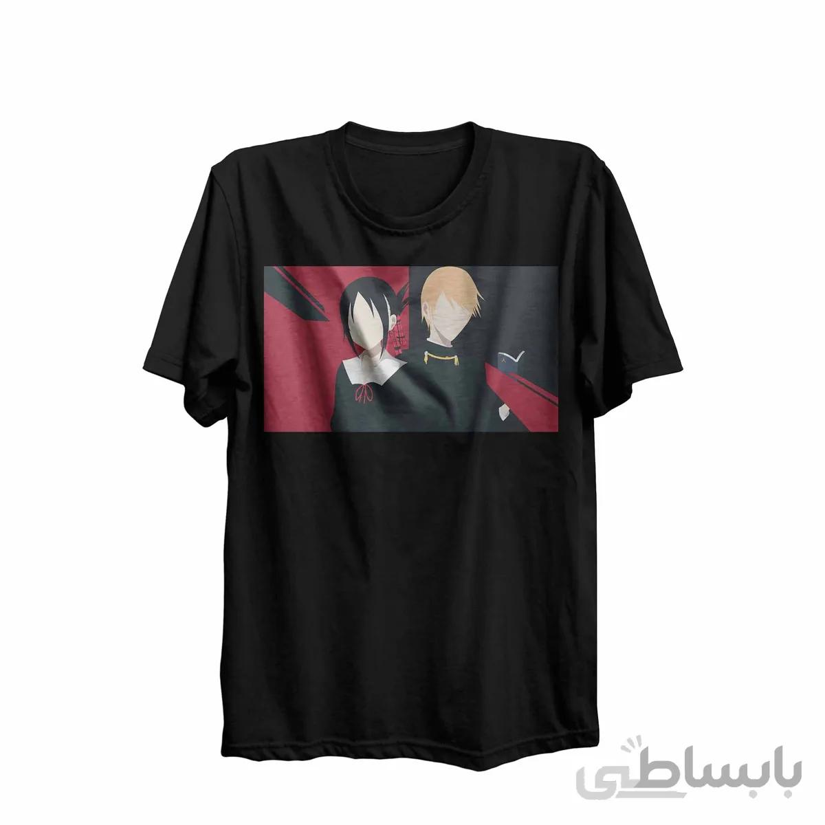 تیشرت یقه گرد مشکی طرح انیمه کاگویا ساما: عشق جنگ است Kaguya-Sama: Love Is War کد KCT10457