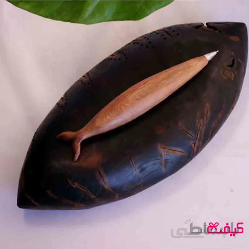 خودکار دست ساز چوبی طرح ماهی