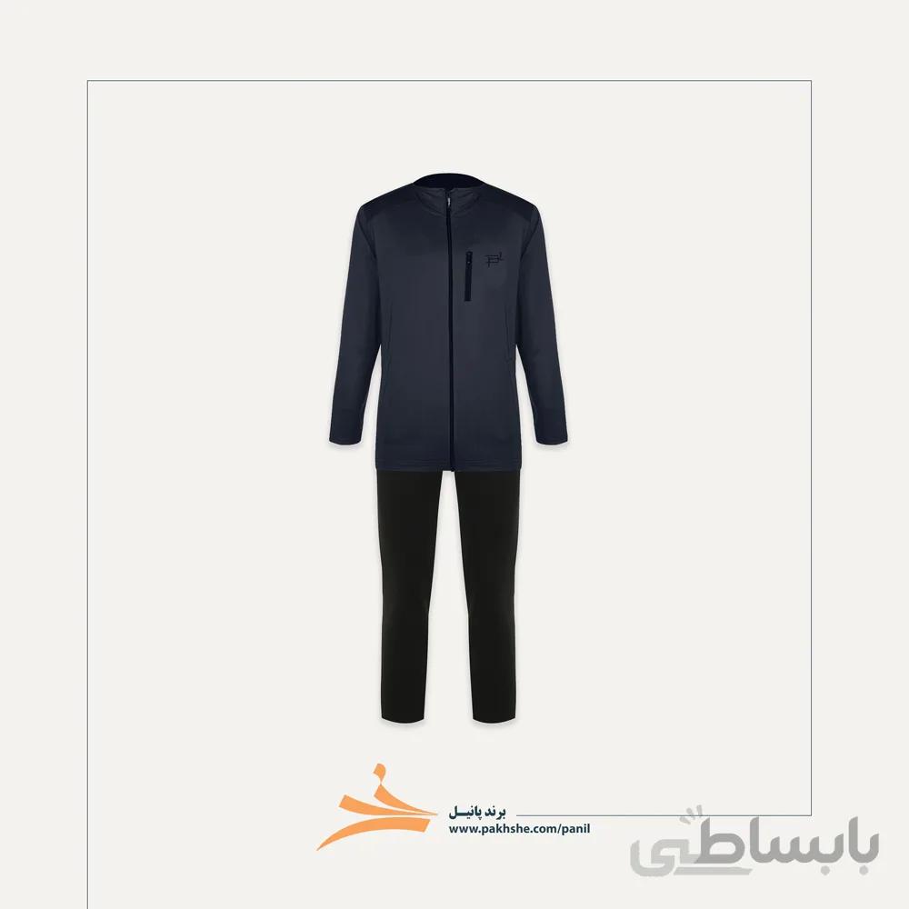 ست گرمکن و شلوار ورزشی سرمه ای مردانه برند پانیل کد 5024-BL