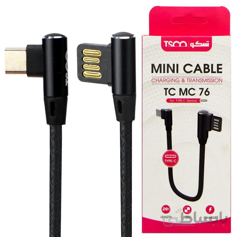 کابل شارژ و انتقال داده Type-C تسکو TSCO TC MC 76 2.1A 0.2m
