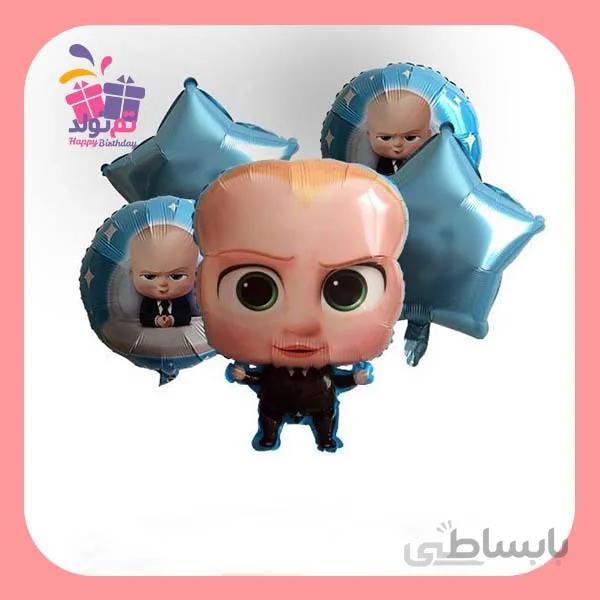 بادکنک فویلی بچه رئیس 5 تکه