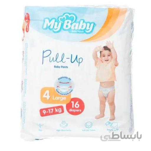 پوشک مای بیبی پول اپ سایز 4 بسته 16 عددی