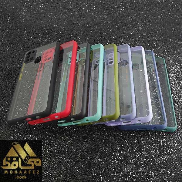 قاب شفاف سامسونگ A21s دور رنگی کد SA370