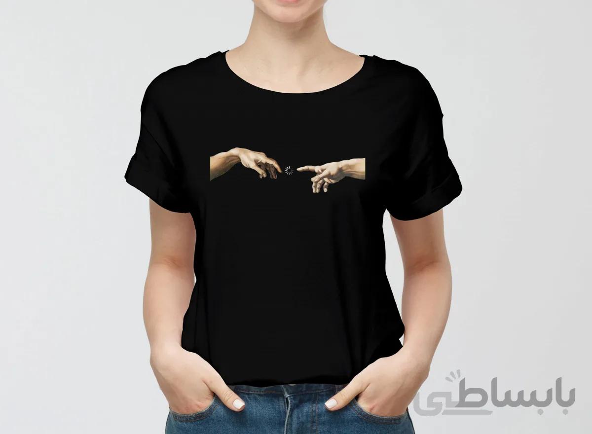 تیشرت creation of adam-تی شرت خلقت توسط ماهانا