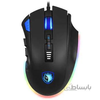 ماوس مخصوص بازی Sades مدل Axe S12 ا ماوس مخصوص بازی Sades مدل Axe S12 با خطوط درخشان و لوگوی نورافشانی RGB .
