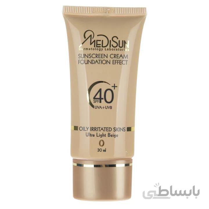 کرم ضد آفتاب مدیسان سری Oily Skin مدل Light Beige