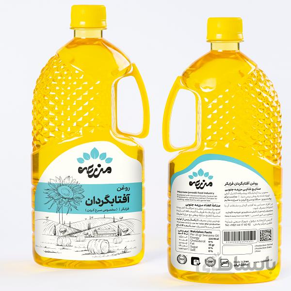 روغن افتابگردان فرابکر 1 لیتری مزرعه مخصوص سرخ کردن
