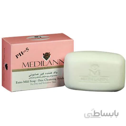 مدیلن پاک کننده غیرصابونی پوست خشک و حساس ا Medilann Dry And Sensitive Skin Cream Syndet Bar