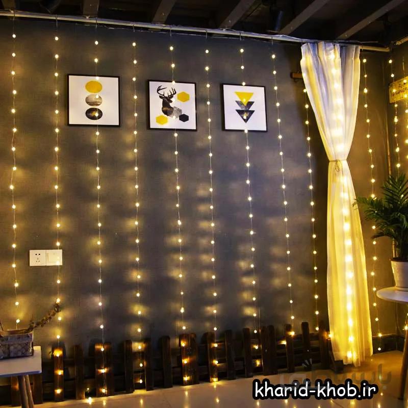 پرده خاص با گوی های کریستالی