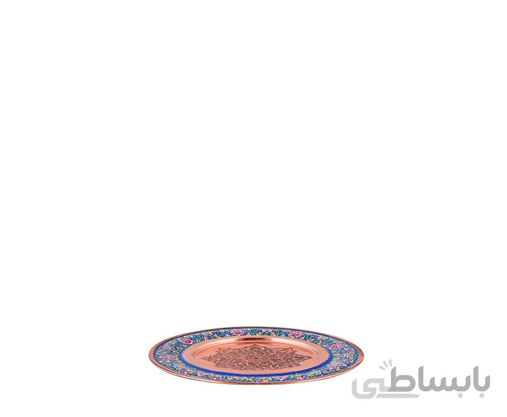 بشقاب ساده مس و پرداز