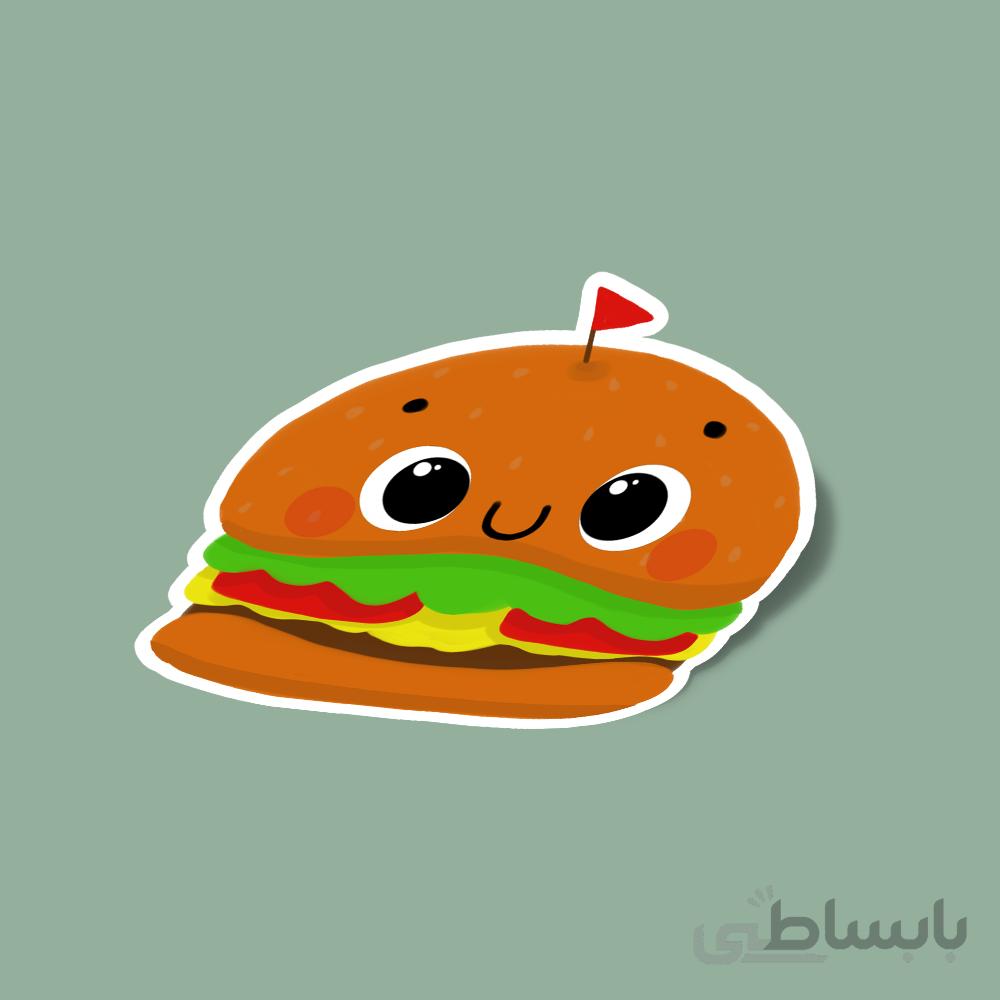 استیکر همبرگر
