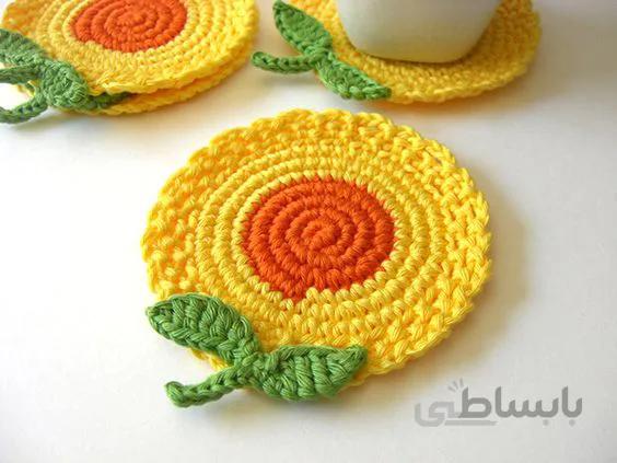 زیرلیوانی طرح میوه بسته 4 عددی
