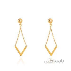 گوشواره طلا طرح V کد LE676