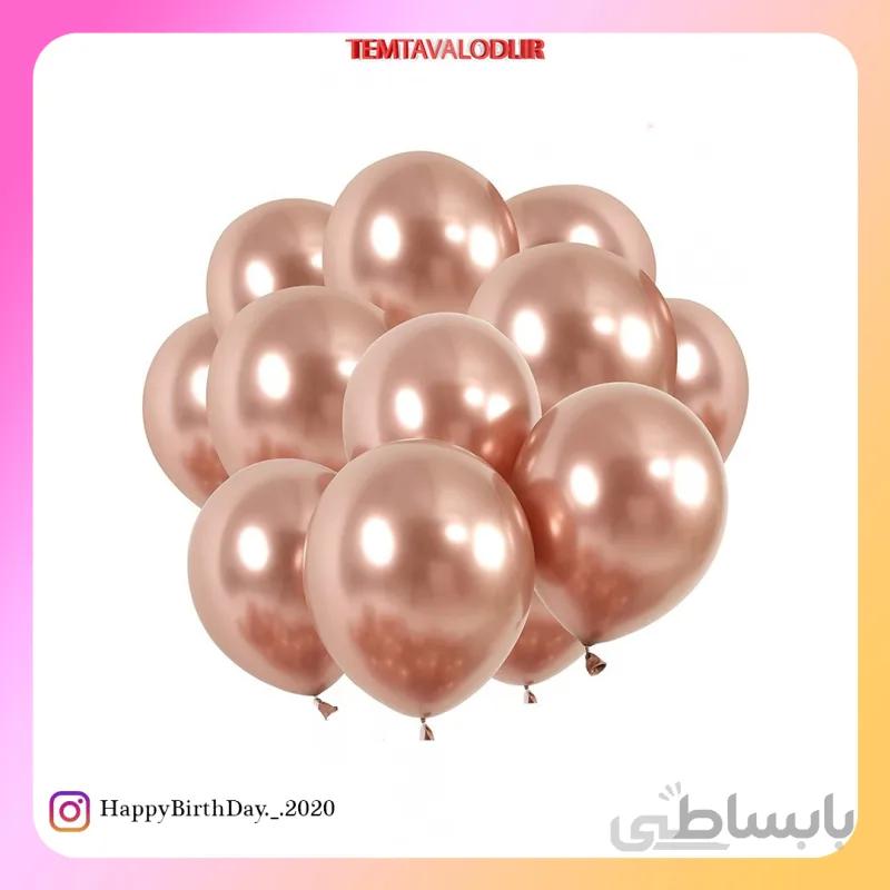 بادکنک کروم رز گلد
