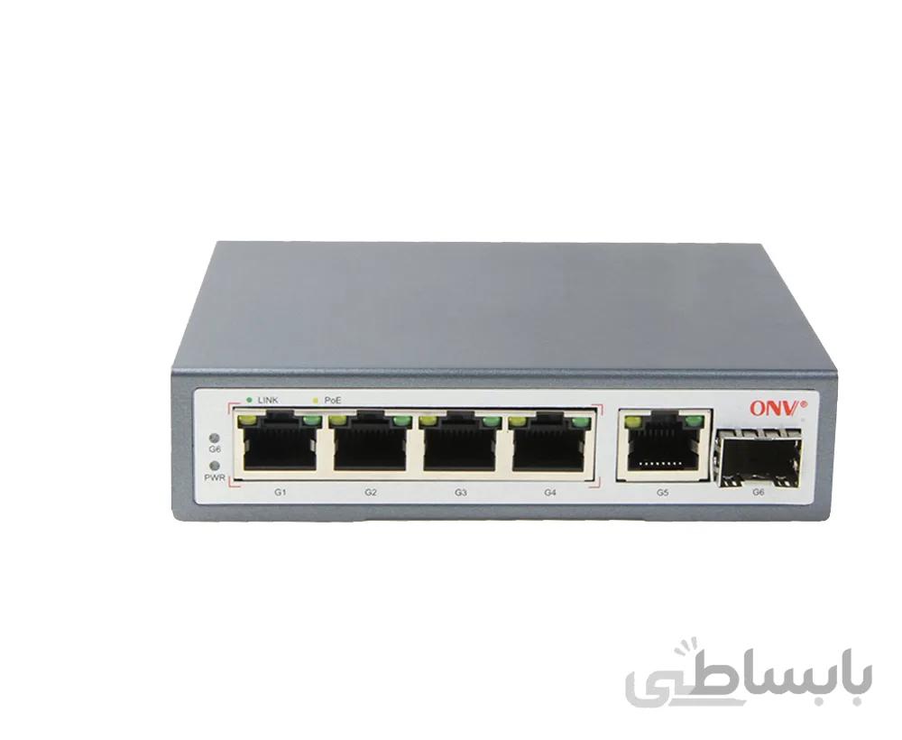 سوئیچ 4 پورت PoE 10/100 مدل MS4H