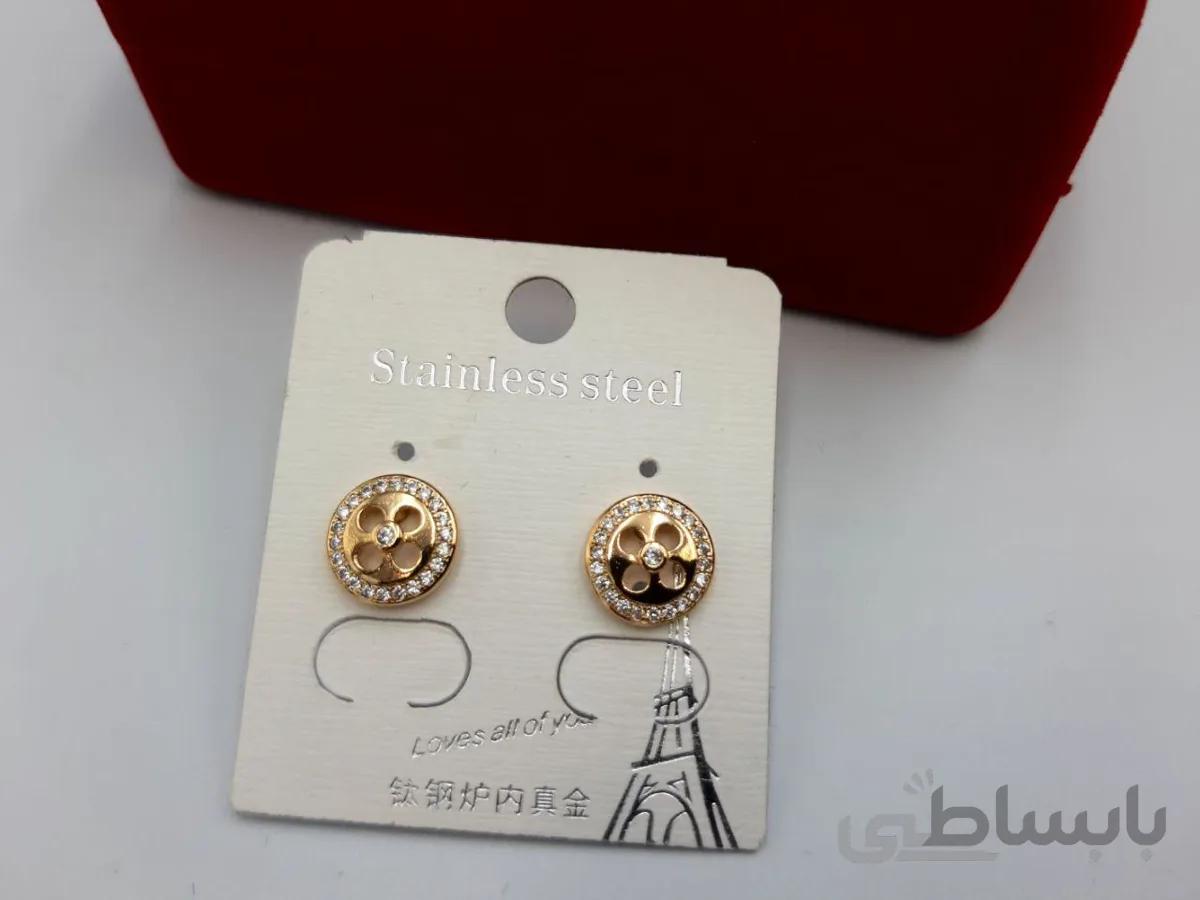 گوشواره میخی گرد ژوپینگ آبکاری