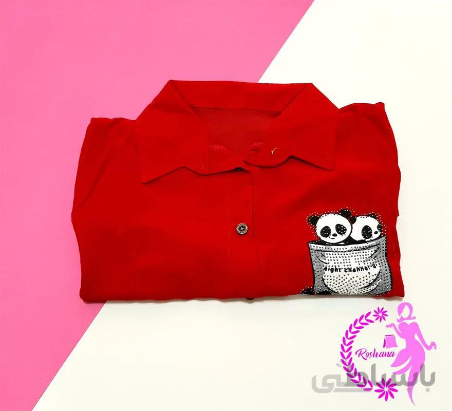 بلوز راحتی طرح پاندا کد 497047