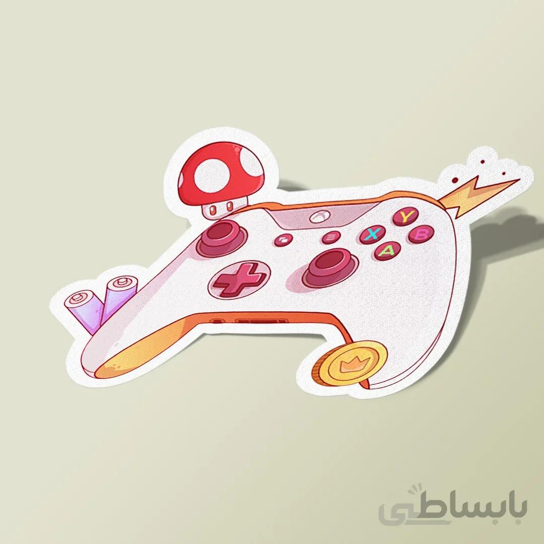 استیکر game-controller-cartoon