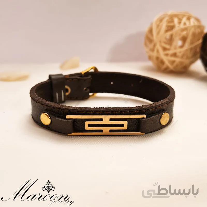 دستبند چرم طبیعی کارن مارون MM90