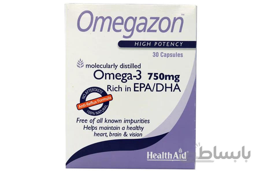کپسول ژلاتینی امگازون هلث اید ا Health Aid Omegazon Softgels