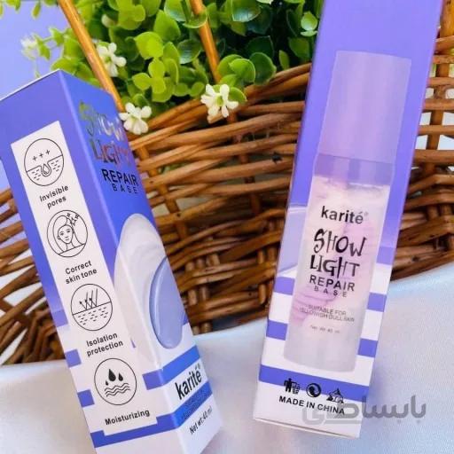 پرایمر رنگی کاریته طرح بستنی رنگ بنفش برای زیر سازی آرایش صورت