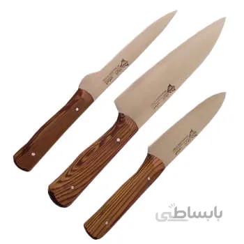 ست چاقو آشپزخانه 3 پارچه الماس زنجان مدل 05