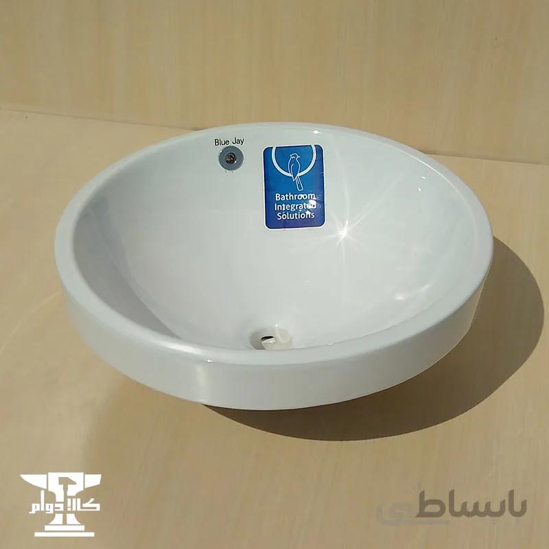 روشویی گرد خارجی سفید | روسنگی خارجی با قطر ۴۵٫۵ سانتیمتر