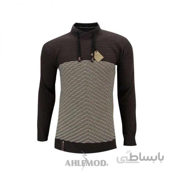 پلیور مردانه یقه بنددار مدل 5338