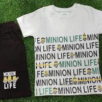 تیشرت و شلوارک بچگانه پسرانه مدل MINION LIFE کد 005