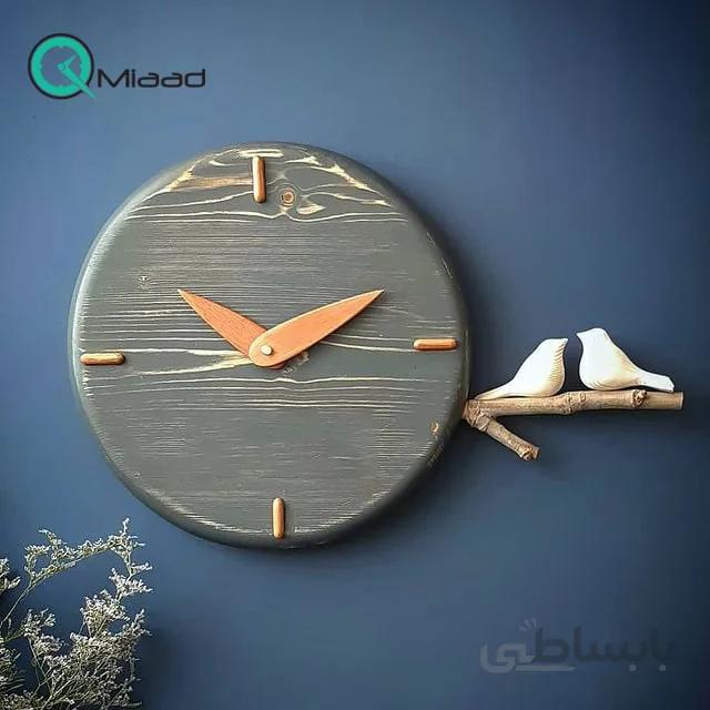 ساعت دیواری چوبی دست ساز مدل 104