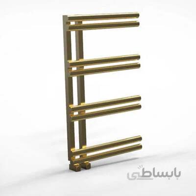 حوله خشک کن استیل طلایی مات مدل ناز