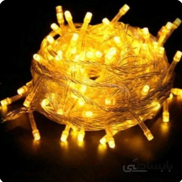 ریسه سوزنی 320 ال ای دی 25 متری 8 حالته رنگ‌آفتابی