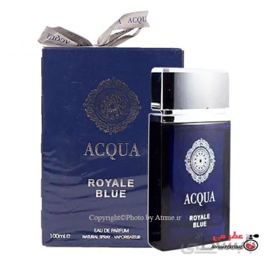 عطر ادکلن مردانه ورساچه دیلان بلو فراگرنس ورد آکوا رویال بلو (Fragrance Acqua Royale Blue) حجم 100 میل ا Fragrance World Acqua Royale Blue Eau de Parfum