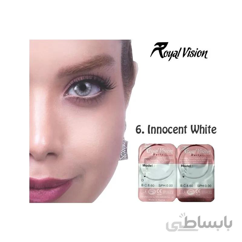 لنز رنگی رویال ویژن Royal Vision Daily Lens 06 Innocent white