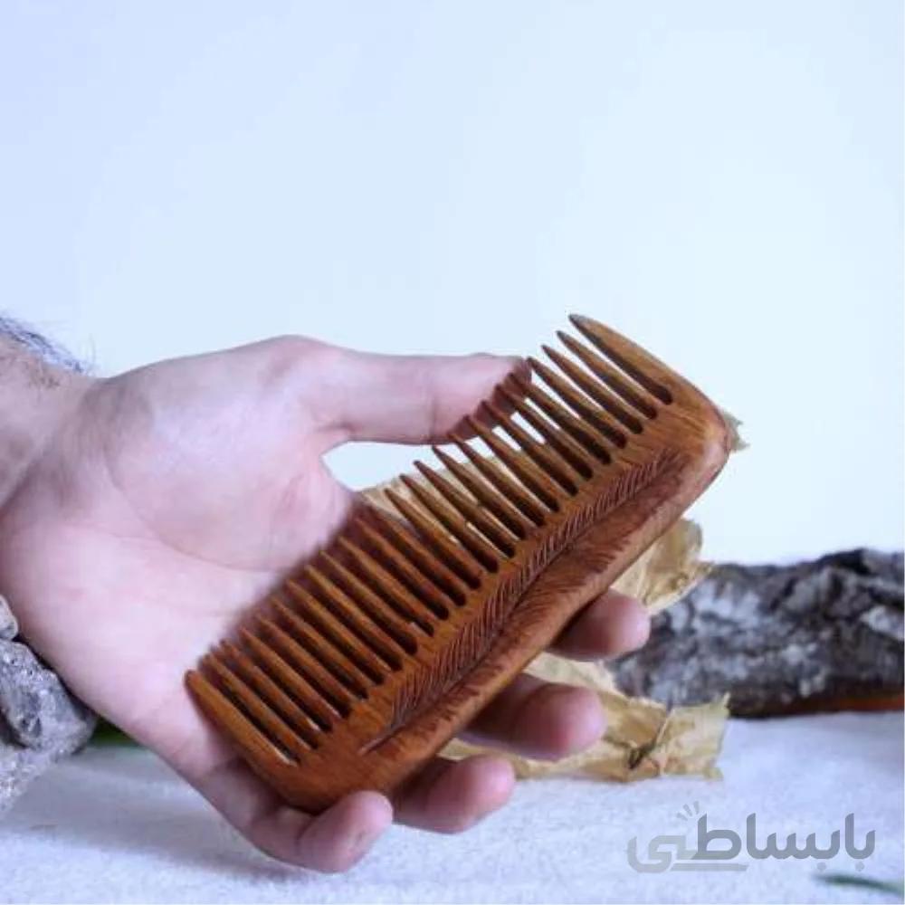شانه چوبی دست ساز طرح ساده