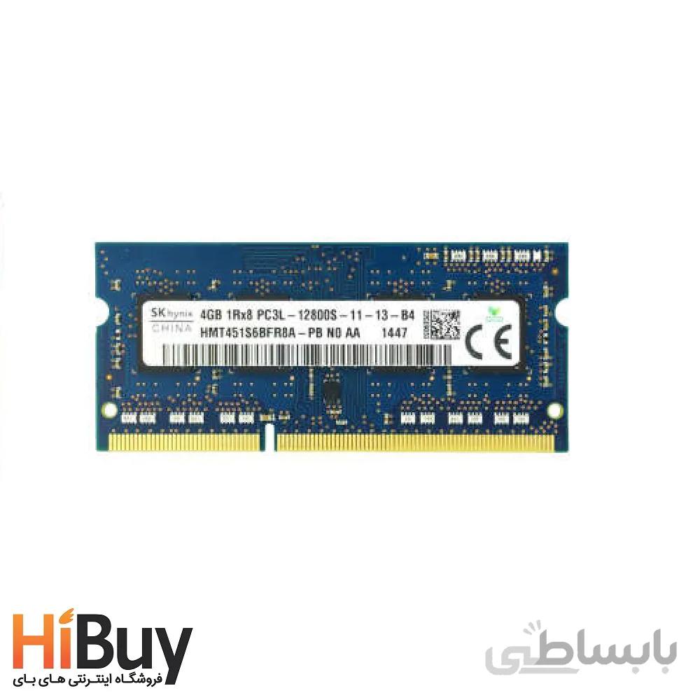 رم لپ تاپ DDR3L تک کاناله 1600 مگاهرتز CL11 اس کی هاینیکس مدل 12800S ظرفیت 4 گیگابایت ا SK HYNIX DDR3L 1600MHZ CL11 12800S RAM 4G
