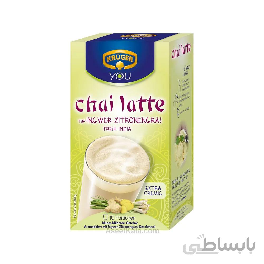 چای لاته کروگر kruger با طعم زنجبیل و پیازچه بسته 10 عددی