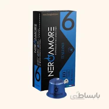 کپسول قهوه نسپرسو nero amore آلومینیومی 6 ایتالیانو 10 عددی