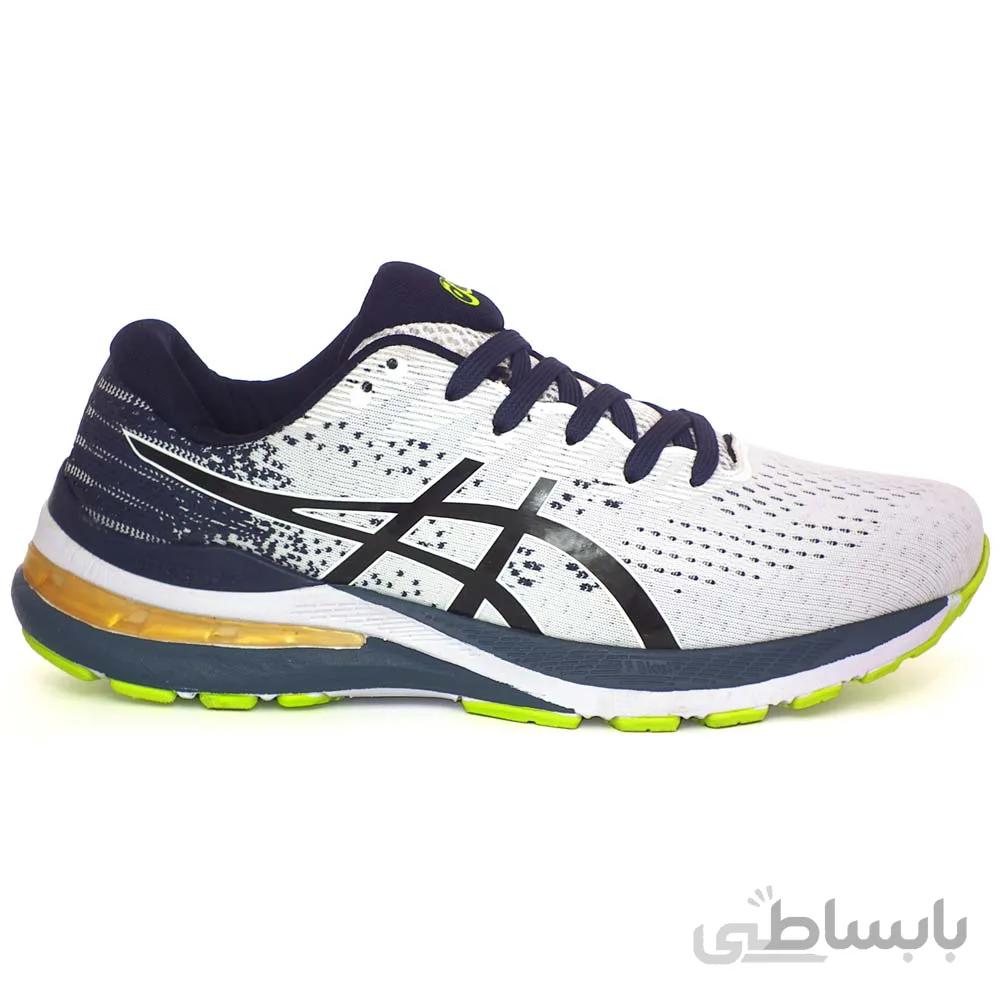 کفش اسپورت مدل ASICS GEL-KAYANO 28 سفید سرمه ای