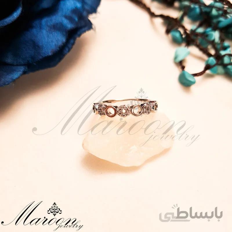 انگشتر دایره نگین دار مارون CA59