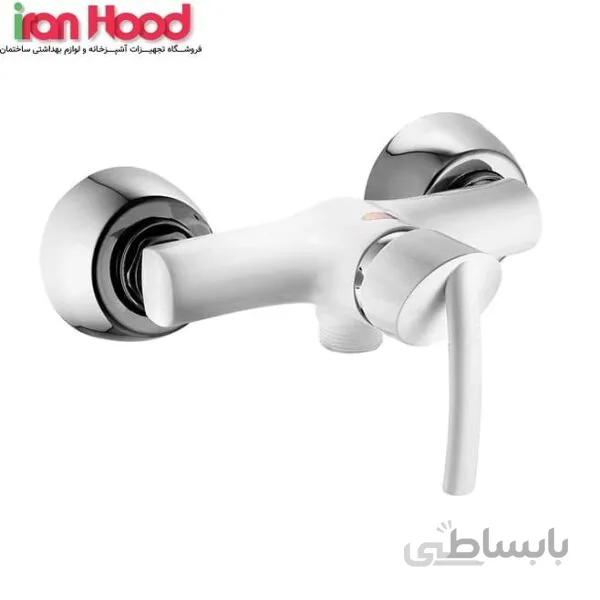شیر توالت البرز روز مدل ستاره سفید ا Alborzrooz white-Setareh toilet tap
